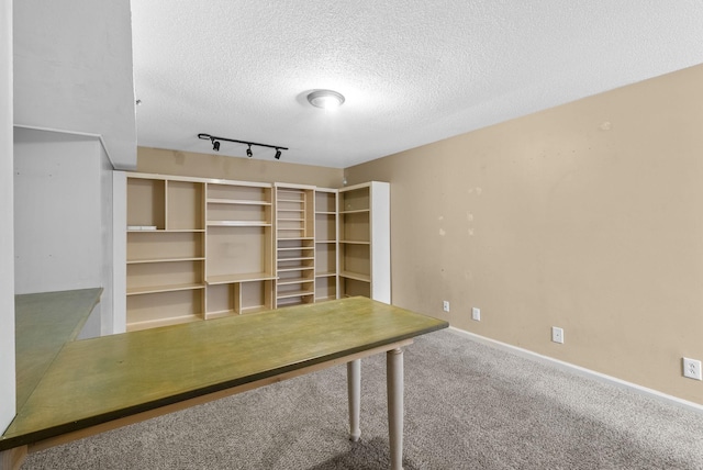 305 Barry Dr, Clarksville, TN 37040 - unfurnished office featuring a textured ceiling, rail lighting, and carpet flooring