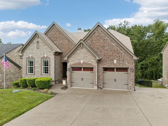 2229 Arbor Pointe Way, Hermitage, TN 37076 - view of front of home with concrete driveway, a front lawn, and brick siding