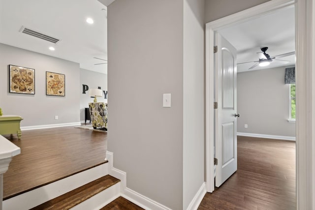 2229 Arbor Pointe Way, Hermitage, TN 37076 - hall with dark wood-style floors and recessed lighting