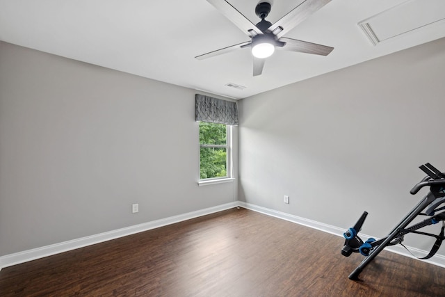 2229 Arbor Pointe Way, Hermitage, TN 37076 - exercise area with wood finished floors and ceiling fan