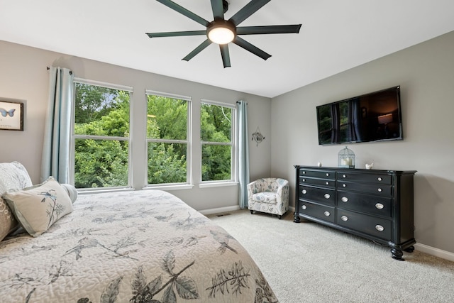 2229 Arbor Pointe Way, Hermitage, TN 37076 - carpeted bedroom featuring multiple windows and ceiling fan