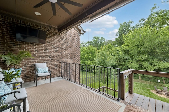 2229 Arbor Pointe Way, Hermitage, TN 37076 - balcony featuring ceiling fan