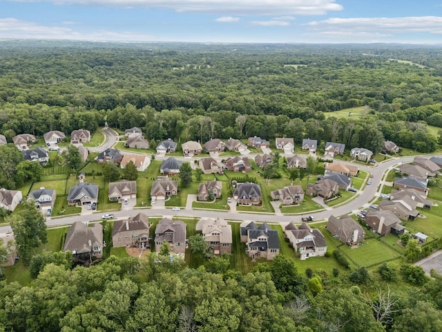 2229 Arbor Pointe Way, Hermitage, TN 37076 - aerial perspective of suburban area with a heavily wooded area