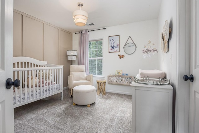 5925 Westheimer Dr, Brentwood, TN 37027 - carpeted bedroom with a crib and baseboards