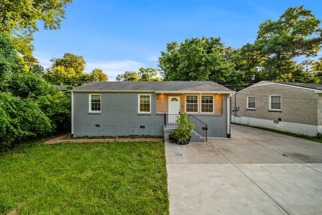 161 Tusculum Rd, Antioch, TN 37013 - single story home featuring crawl space, brick siding, and a front yard