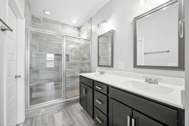 509 Kinslow Ln, Clarksville, TN 37040 - full bathroom featuring double vanity and a shower stall