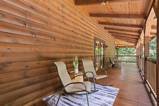 1455 Shell Rd, Goodlettsville, TN 37072 - wooden deck with french doors