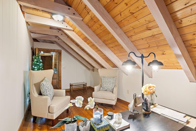1455 Shell Rd, Goodlettsville, TN 37072 - sitting room with wooden ceiling and wood finished floors
