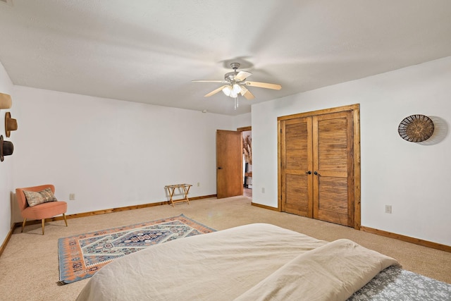 1455 Shell Rd, Goodlettsville, TN 37072 - carpeted bedroom with a closet and a ceiling fan