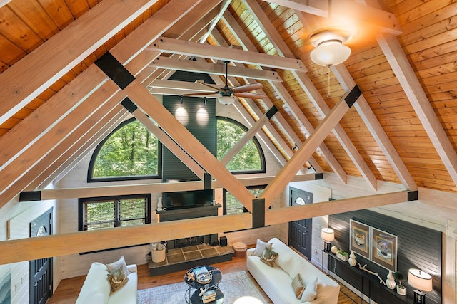 1455 Shell Rd, Goodlettsville, TN 37072 - living room with wooden ceiling