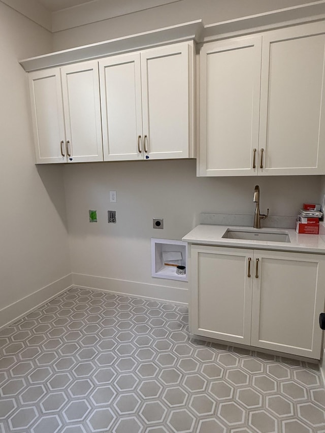 8007 Southvale Blvd, Franklin, TN 37064 - washroom featuring cabinet space, electric dryer hookup, and washer hookup