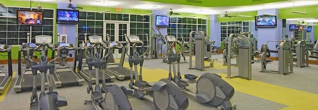 140 Southern Way Blvd, Mount Juliet, TN 37122 - workout area featuring ceiling fan
