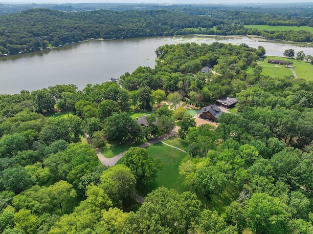 8530 Saundersville Rd, Mount Juliet, TN 37122 - drone / aerial view of a nearby body of water and a heavily wooded area