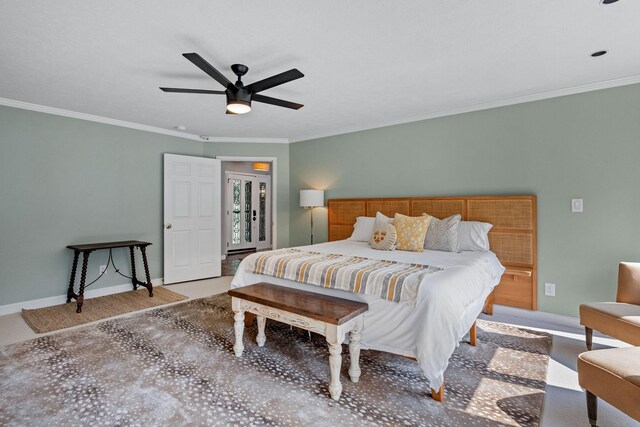 8530 Saundersville Rd, Mount Juliet, TN 37122 - carpeted bedroom with crown molding and ceiling fan