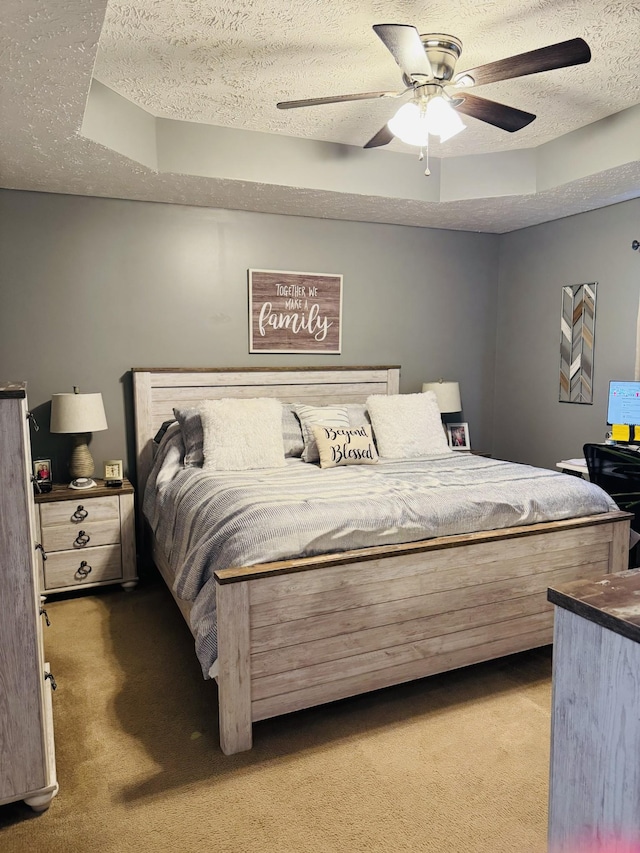11013 Nevada Ave, Smyrna, TN 37167 - carpeted bedroom with a textured ceiling and a ceiling fan