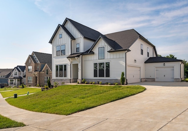 204 Phillips Bnd, Spring Hill, TN 37174 - modern inspired farmhouse with board and batten siding, concrete driveway, and a front lawn