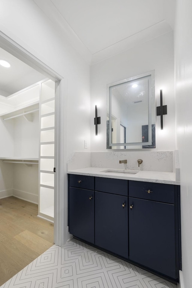 1884 Barnstaple Ln, Brentwood, TN 37027 - bathroom featuring vanity and a spacious closet