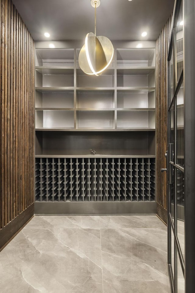 1884 Barnstaple Ln, Brentwood, TN 37027 - wine room featuring marble finish flooring and recessed lighting