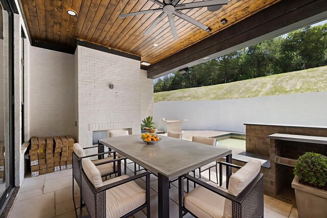 1884 Barnstaple Ln, Brentwood, TN 37027 - view of patio with a ceiling fan and outdoor dining space