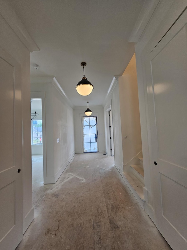3244 Arundel Ln, Thompsons Station, TN 37179 - corridor featuring stairs and ornamental molding