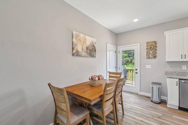 1219 Oak Grove Rd, Dickson, TN 37055 - dining room featuring light wood-type flooring and recessed lighting