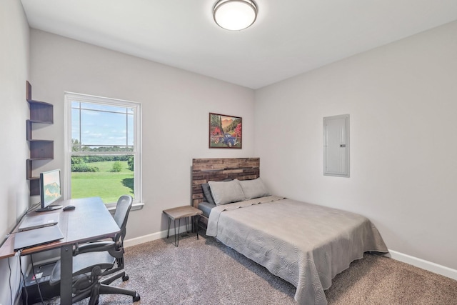1219 Oak Grove Rd, Dickson, TN 37055 - bedroom featuring carpet floors, a desk, and electric panel