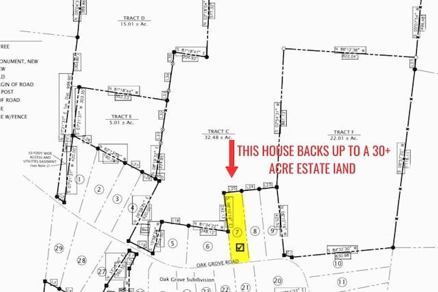 1219 Oak Grove Rd, Dickson, TN 37055 - map showing property parcels