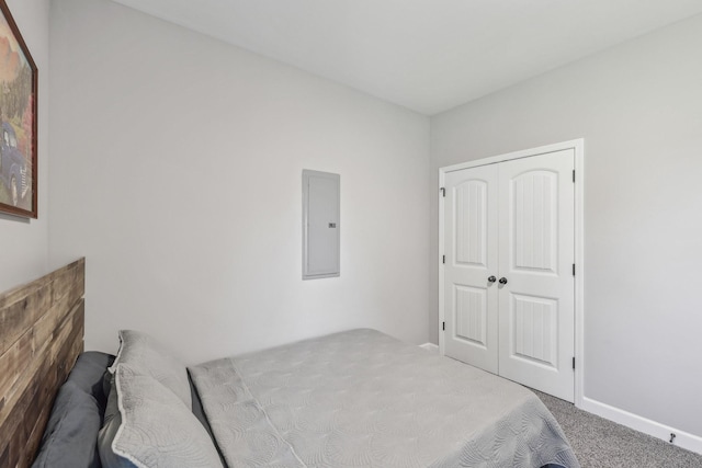 1219 Oak Grove Rd, Dickson, TN 37055 - carpeted bedroom featuring electric panel and a closet