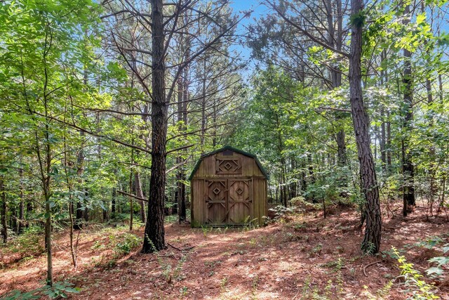 3534 Summertown Hwy, Summertown, TN 38483 - view of yard featuring a storage unit and a view of trees