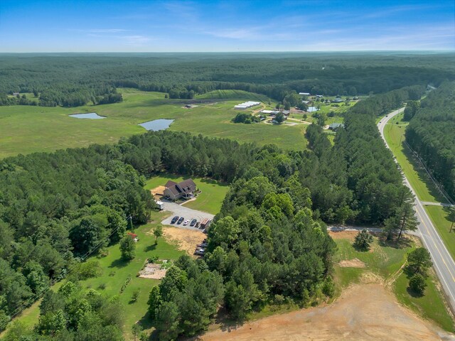 3534 Summertown Hwy, Summertown, TN 38483 - aerial view of property and surrounding area featuring a forest and a nearby body of water