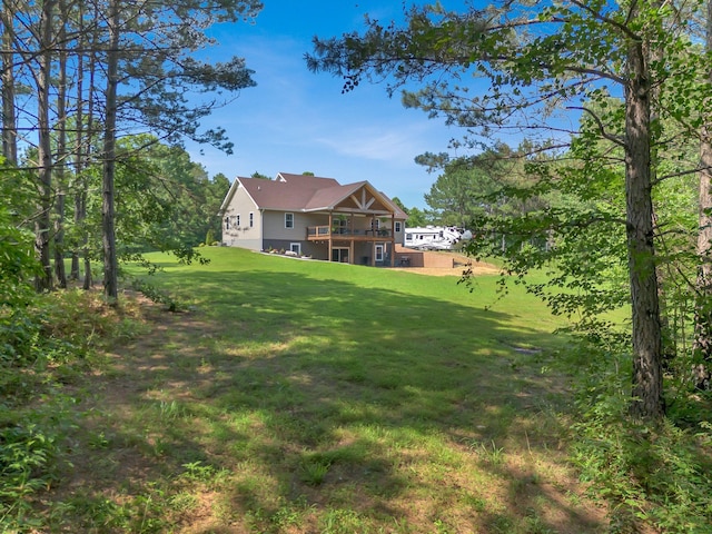 3534 Summertown Hwy, Summertown, TN 38483 - view of green lawn featuring a wooden deck