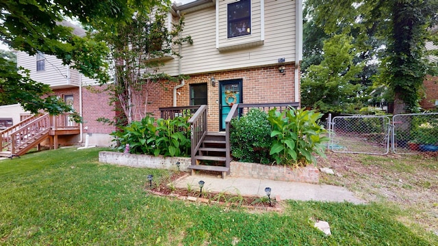 5131 Hunters Point Ln, Hermitage, TN 37076 - view of front of property with brick siding and stairs
