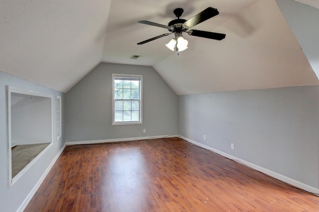 4425 Taylor Hall Ln, Adams, TN 37010 - bonus room with wood finished floors, vaulted ceiling, and ceiling fan