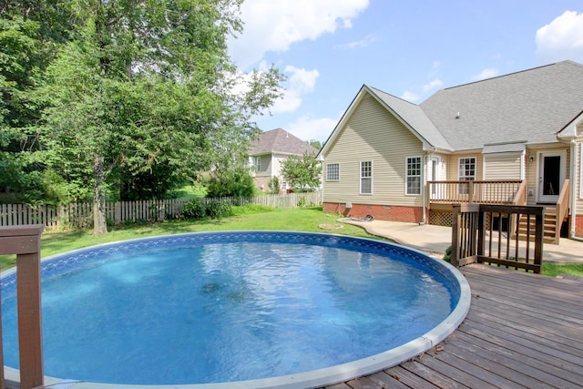 4425 Taylor Hall Ln, Adams, TN 37010 - view of pool featuring a wooden deck and a fenced backyard