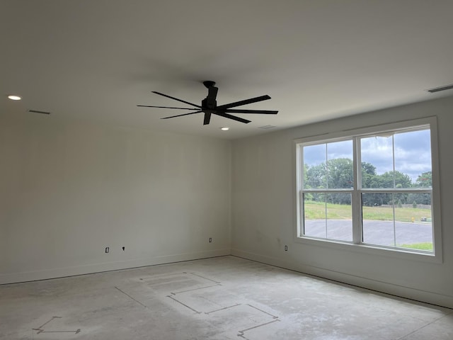 133 Scarsdale Dr S, Hendersonville, TN 37075 - empty room with ceiling fan and recessed lighting