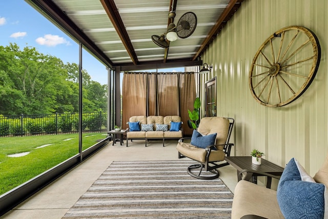 4934 Reynolds Rd, Columbia, TN 38401 - sunroom / solarium with an outdoor living space and beamed ceiling