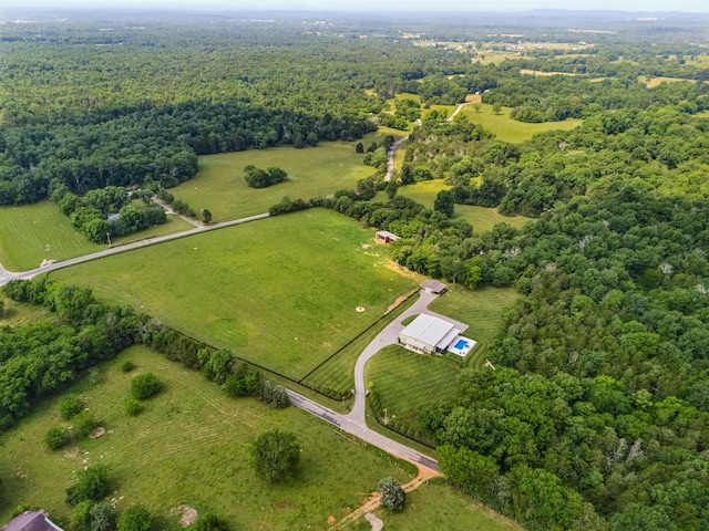 4934 Reynolds Rd, Columbia, TN 38401 - aerial overview of property's location with rural landscape and a heavily wooded area