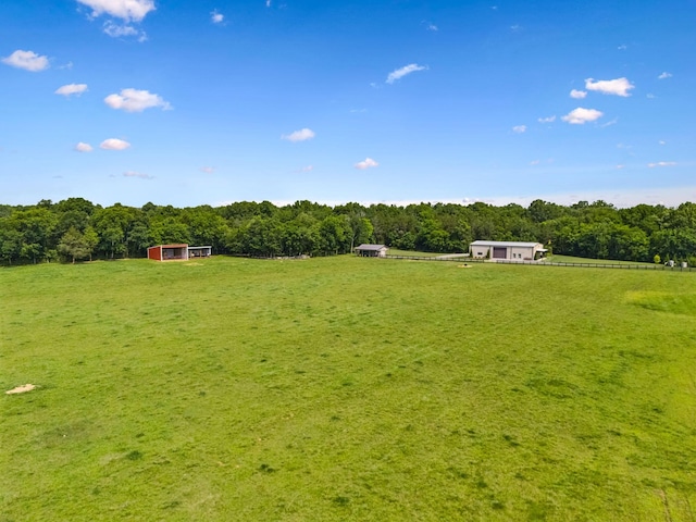4934 Reynolds Rd, Columbia, TN 38401 - view of green lawn featuring a view of rural / pastoral area, a wooded view, and a shed