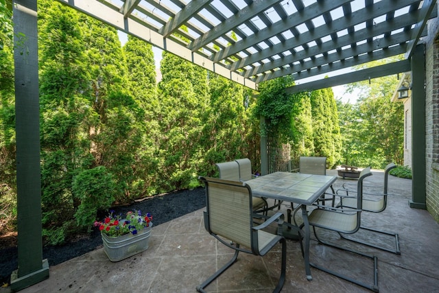 9516 Wicklow Rd, Brentwood, TN 37027 - view of patio / terrace with outdoor dining area and a pergola