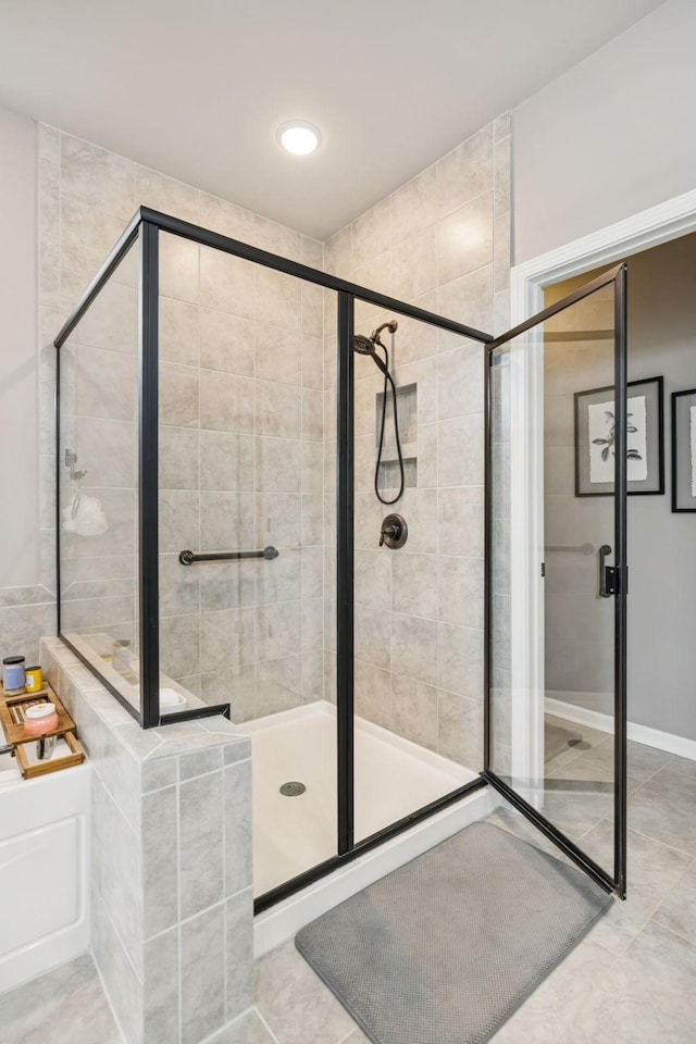 679 Overton Way, Spring Hill, TN 37174 - bathroom with a stall shower and tile patterned floors