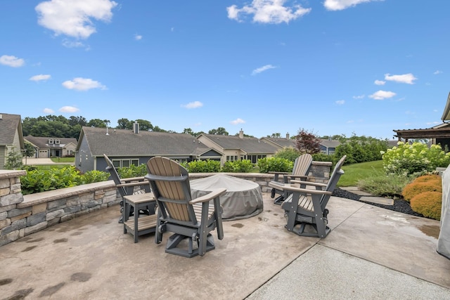 679 Overton Way, Spring Hill, TN 37174 - view of patio featuring a residential view and an outdoor fire pit