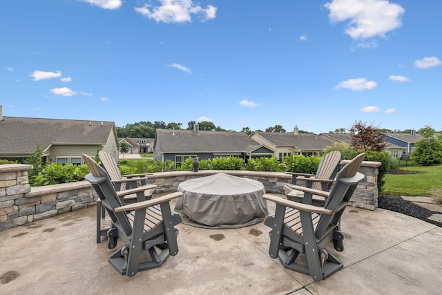 679 Overton Way, Spring Hill, TN 37174 - view of patio with an outdoor fire pit and a residential view