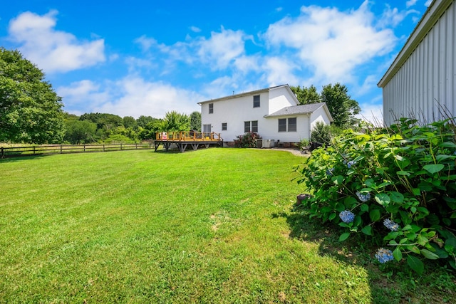 3899 Sadlersville Rd, Adams, TN 37010 - view of yard with a wooden deck