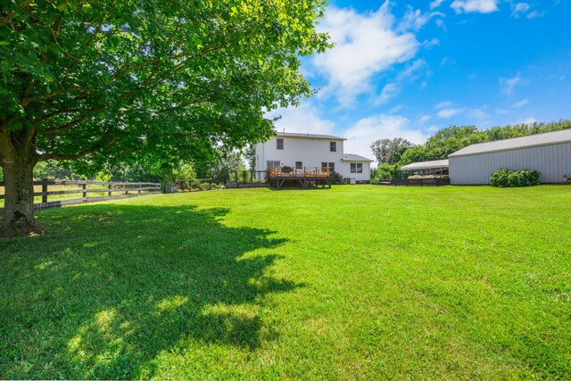 3899 Sadlersville Rd, Adams, TN 37010 - view of yard featuring a wooden deck
