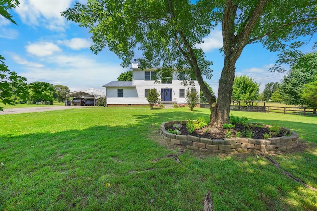 3899 Sadlersville Rd, Adams, TN 37010 - view of front of property featuring a detached carport, driveway, a chimney, and crawl space