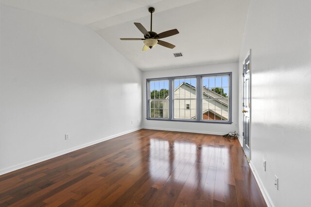 3405 Old Anderson Rd Unit 203, Antioch, TN 37013 - spare room featuring wood finished floors, vaulted ceiling, and a ceiling fan