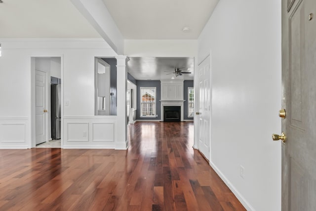 3405 Old Anderson Rd Unit 203, Antioch, TN 37013 - corridor with a decorative wall, wood finished floors, and ornate columns