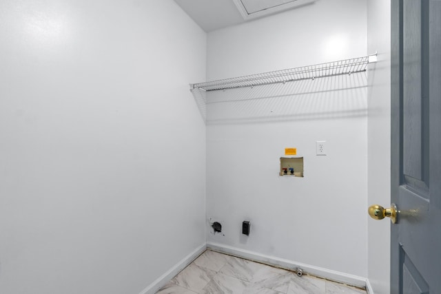 3405 Old Anderson Rd Unit 203, Antioch, TN 37013 - washroom featuring washer hookup, light marble finish flooring, and hookup for a gas dryer