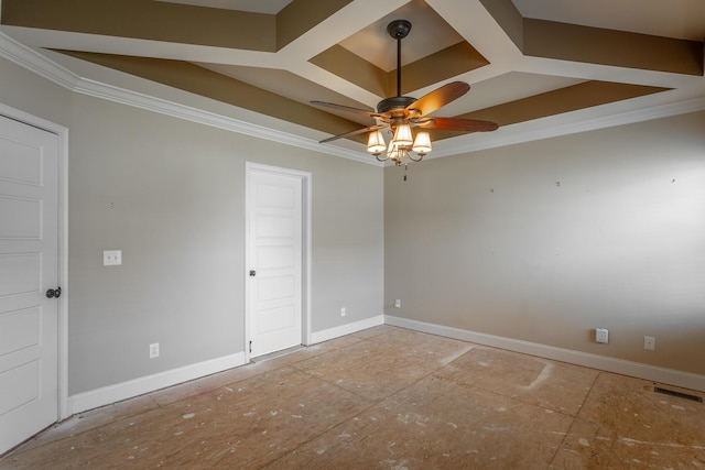8146 Perfect Vw, Ooltewah, TN 37363 - empty room featuring a ceiling fan and ornamental molding