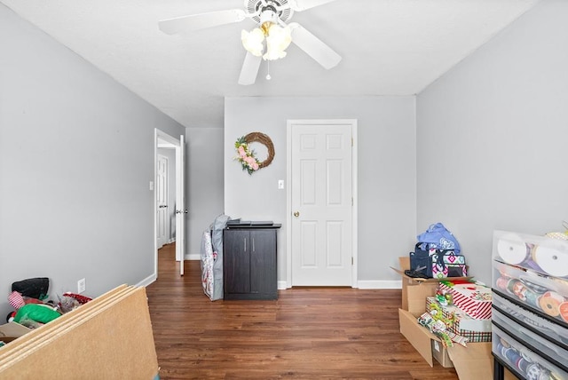 705 Pineridge Dr, Hopkinsville, KY 42240 - rec room featuring wood finished floors and ceiling fan